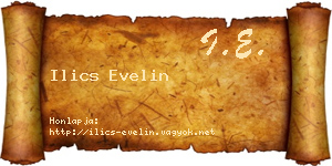 Ilics Evelin névjegykártya
